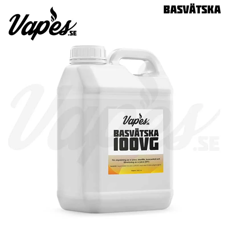 100% Vegetabiliskt Glycerin/Glycerol (2000 ml, Basvätska, VG)