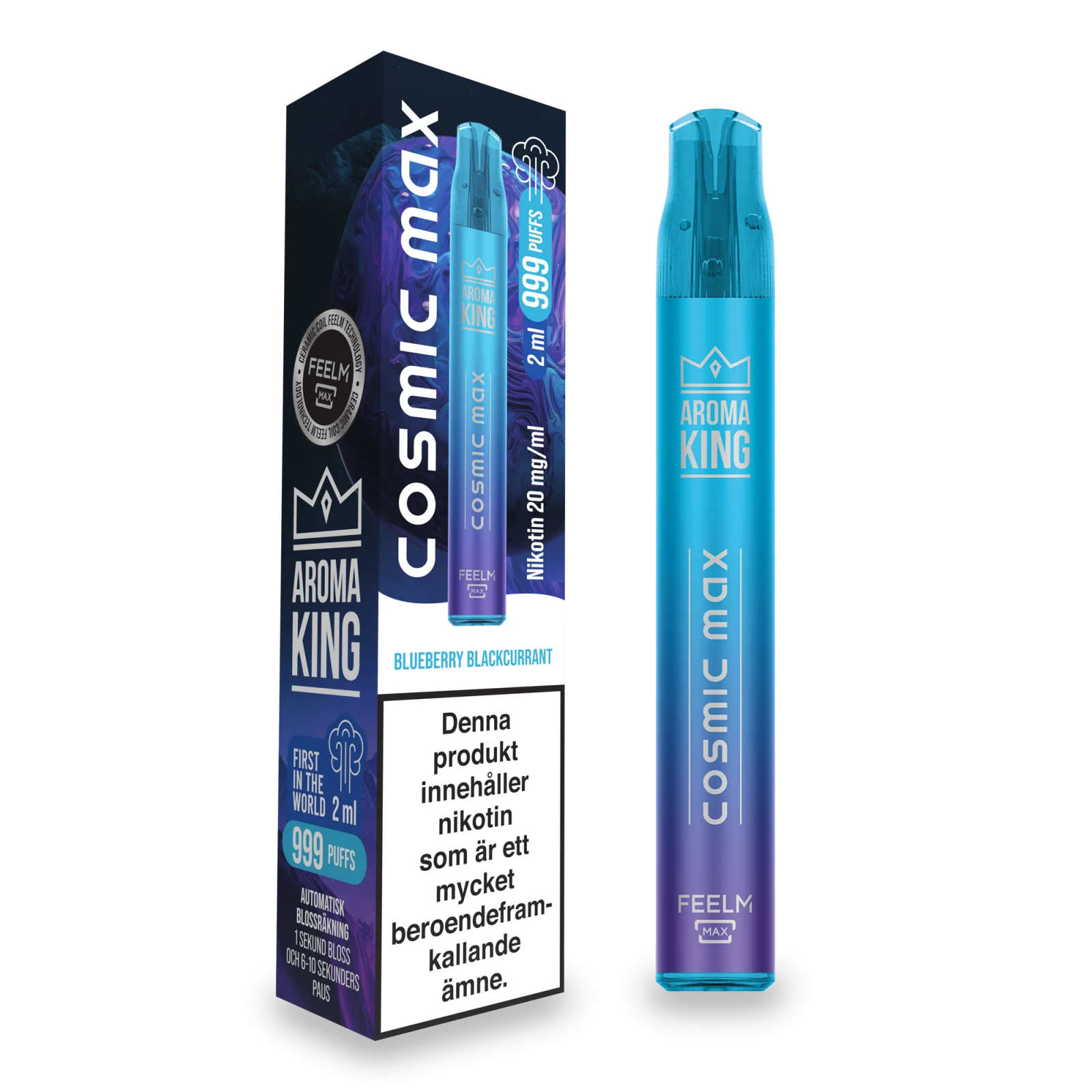 Aroma King – Cosmic Max – Blueberry Blackcurrant (20 mg, Disposable)