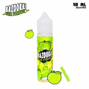 Bazooka Sour Straws – Apple (50 ml, Shortfill) Utgått