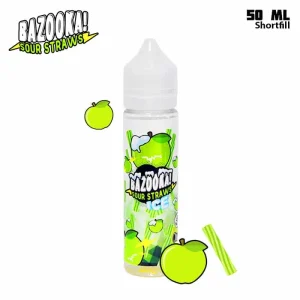 Bazooka Sour Straws – Apple Ice (50 ml, Shortfill) – Utgått