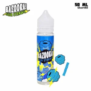 Bazooka Sour Straws – Blue Raspberry (50 ml, Shortfill) – Utgått