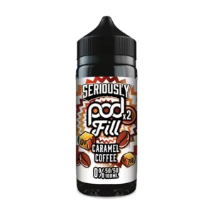 Caramel Coffee 50/50 från Seriously Pod Fill (100ml, Shortfill)