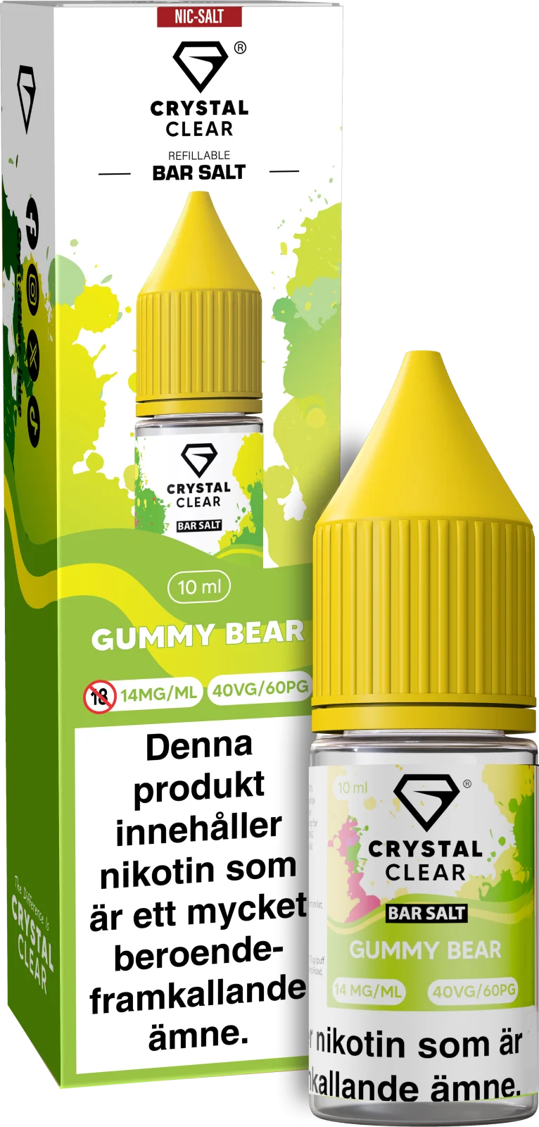 Crystal Clear – Gummy Bear (10 ml, 14 mg Nikotinsalt)