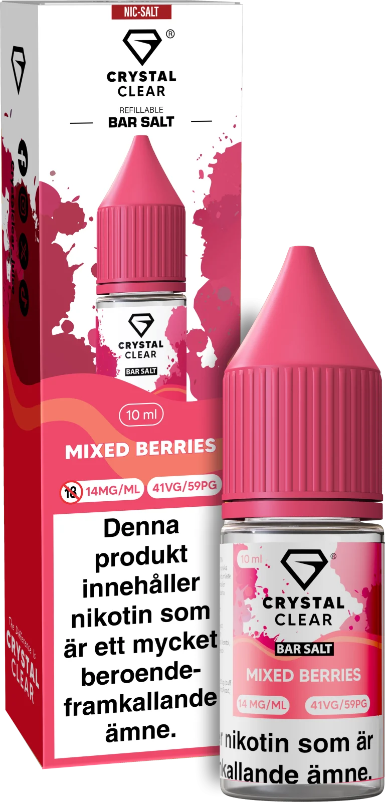 Crystal Clear – Mixed Berries (10 ml, 14 mg Nikotinsalt)