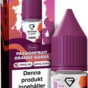 Crystal Clear – Passionfruit Orange Guava (10 ml, 14 mg Nikotinsalt)