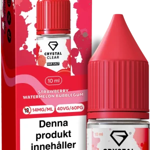 Crystal Clear – Strawberry Watermelon Bubblegum (10 ml, 14 mg Nikotinsalt)