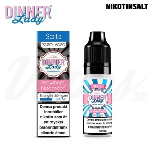 Dinner Lady Salts – Strawberry Macaroon (10 ml, 20 mg, Nikotinsalt)