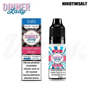 Dinner Lady Salts – Watermelon Slices (10 ml, 20 mg, Nikotinsalt)