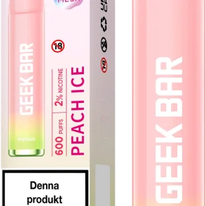 Geek Bar Meloso – Peach ICE (20 mg, Engångs vape)