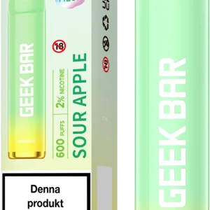 Geek Bar Meloso – Sour Apple (20 mg, Engångs vape)