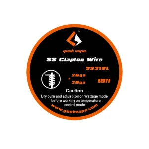 Geekvape SS Clapton Wire (26 ga + 30 ga, 3 m) – Utgående