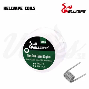 Hellvape Dual Core Fused Clapton Coil (Ni80, 38G, 10-pack)