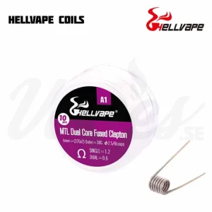 Hellvape MTL Dual Core Fused Clapton Coil (A1, 10-pack)