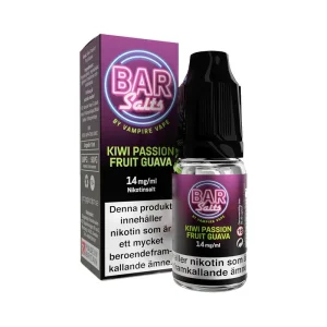 Kiwi Passion Fruit Guava från Bar Salts (10ml, 14mg, Nikotinsalt)