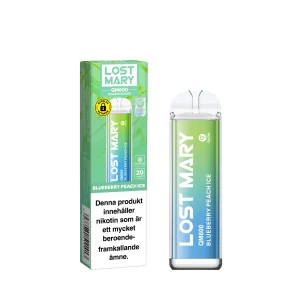 Lost Mary QM600 – Blueberry Peach Ice (20 mg, Engångs vape)