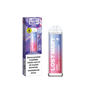 Lost Mary QM600 – Blueberry Sour Raspberry (20 mg, Engångs vape)
