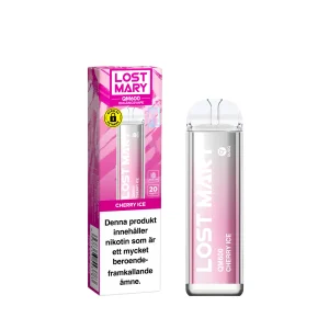 Lost Mary QM600 – Cherry Ice (20 mg, Engångs vape)