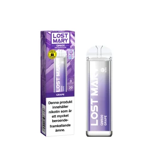Lost Mary QM600 – Grape (20 mg, Engångs vape)