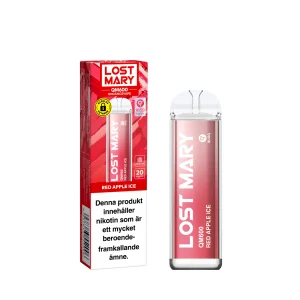 Lost Mary QM600 – Red Apple Ice (20 mg, Engångs vape)
