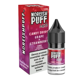 Moreish Puff Candy Drops – Grape Strawberry (10 ml, 10 mg, Nikotinsalt)