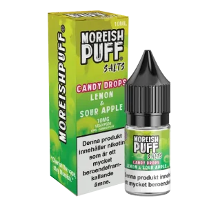 Moreish Puff Candy Drops – Lemon & Sour Apple (10 ml, 10 mg, Nikotinsalt)