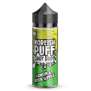 Moreish Puff Candy Drops – Lemon & Sour Apple (100 ml, Shortfill)