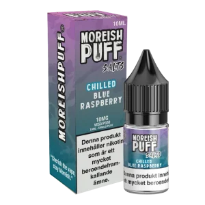 Moreish Puff Chilled – Blue Raspberry (10 ml, 10 mg, Nikotinsalt)