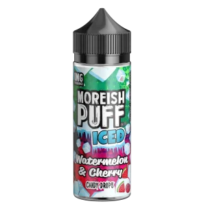 Moreish Puff Iced – Watermelon & Cherry Candy Drops (100 ml, Shortfill)