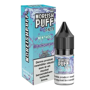 Moreish Puff Menthol – Blackcurrant (10 ml, 10 mg, Nikotinsalt)