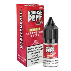 Moreish Puff Sherbet – Strawberry Laces (10 ml, 10 mg, Nikotinsalt)