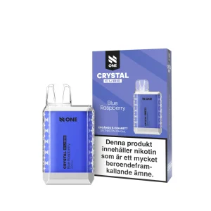 N-One Crystal Cube – Blue Raspberry (20 mg, Engångs vape)