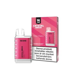 N-One Crystal Cube – Fizzy Cherry (20 mg, Engångs vape)