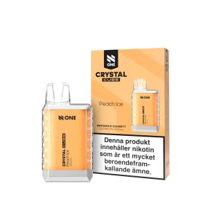 N-One Crystal Cube – Peach Ice (20 mg, Engångs vape)