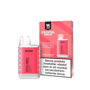 N-One Crystal Cube – Strawberry Watermelon Bubblegum (20 mg, Engångs vape)