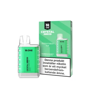 N-One Crystal Cube – Watermelon Ice (20 mg, Engångs vape)