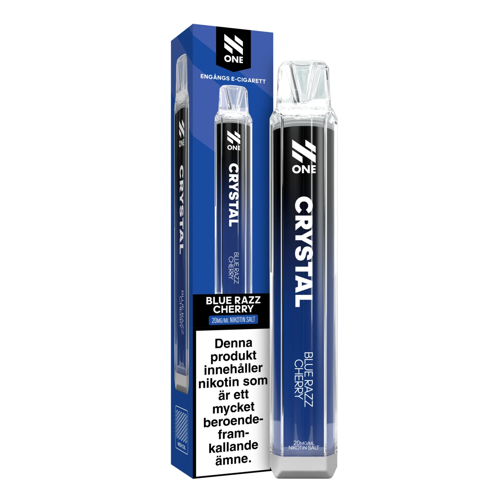N-One Crystal Mesh – Blue Razz Cherry (20 mg, Engångs vape)