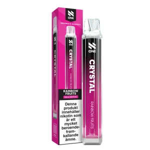 N-One Crystal Mesh – Rainbow Fruits (20 mg, Engångs vape)