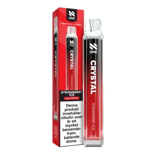 N-One Crystal Mesh – Strawberry Ice (20 mg, Engångs vape)