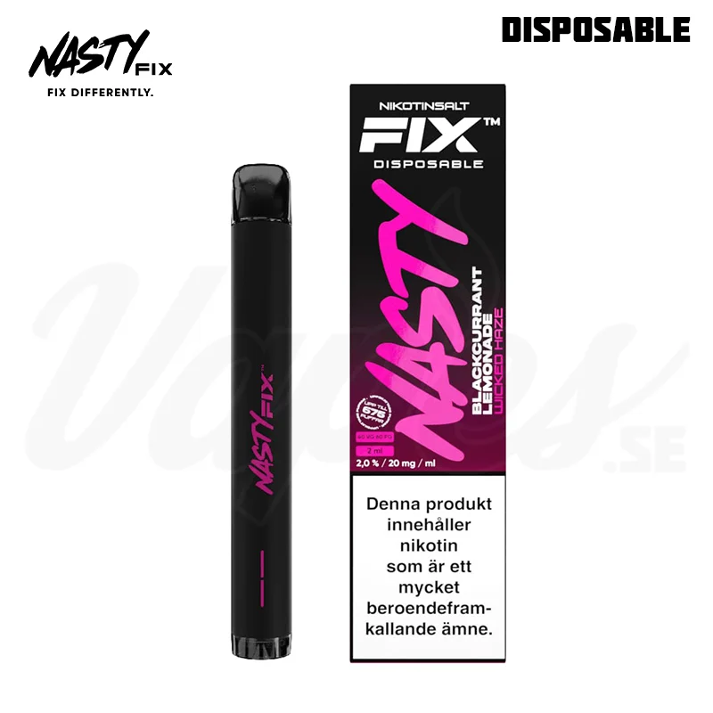 Nasty Fix – Blackcurrant Lemonade (Wicked Haze) (20 mg, Disposable)