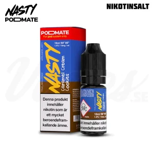 Nasty Podmate Salt – Caramel Cream Cookies (10 ml, 14 mg Nikotinsalt)