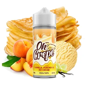Oh Crepe – Vanilla, Peach & Ice Cream (100ml)