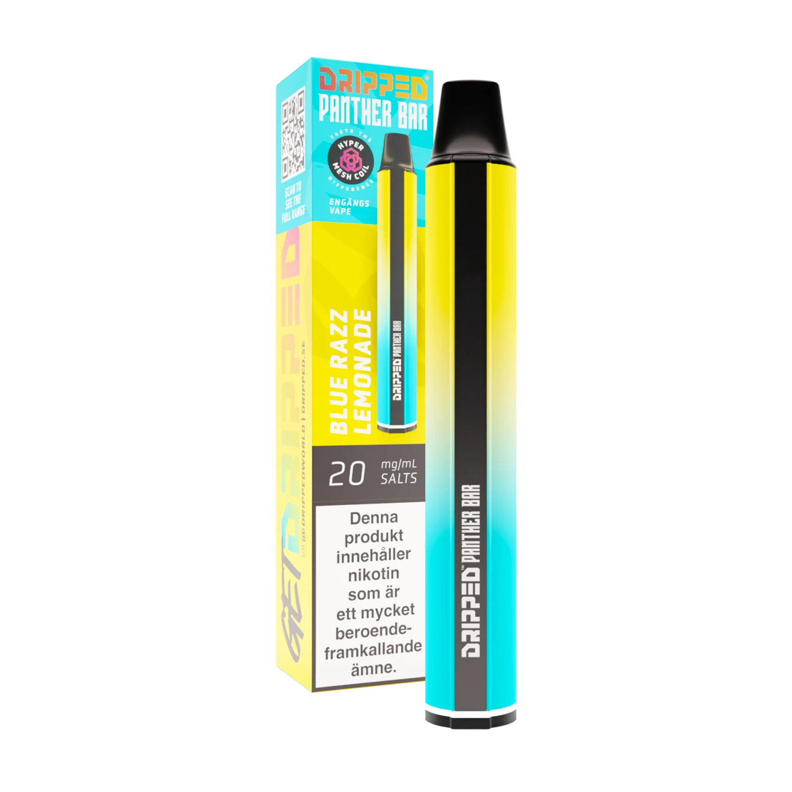 Panther Bar – Blue Raspberry Lemonade (20 mg, Engångs vape)