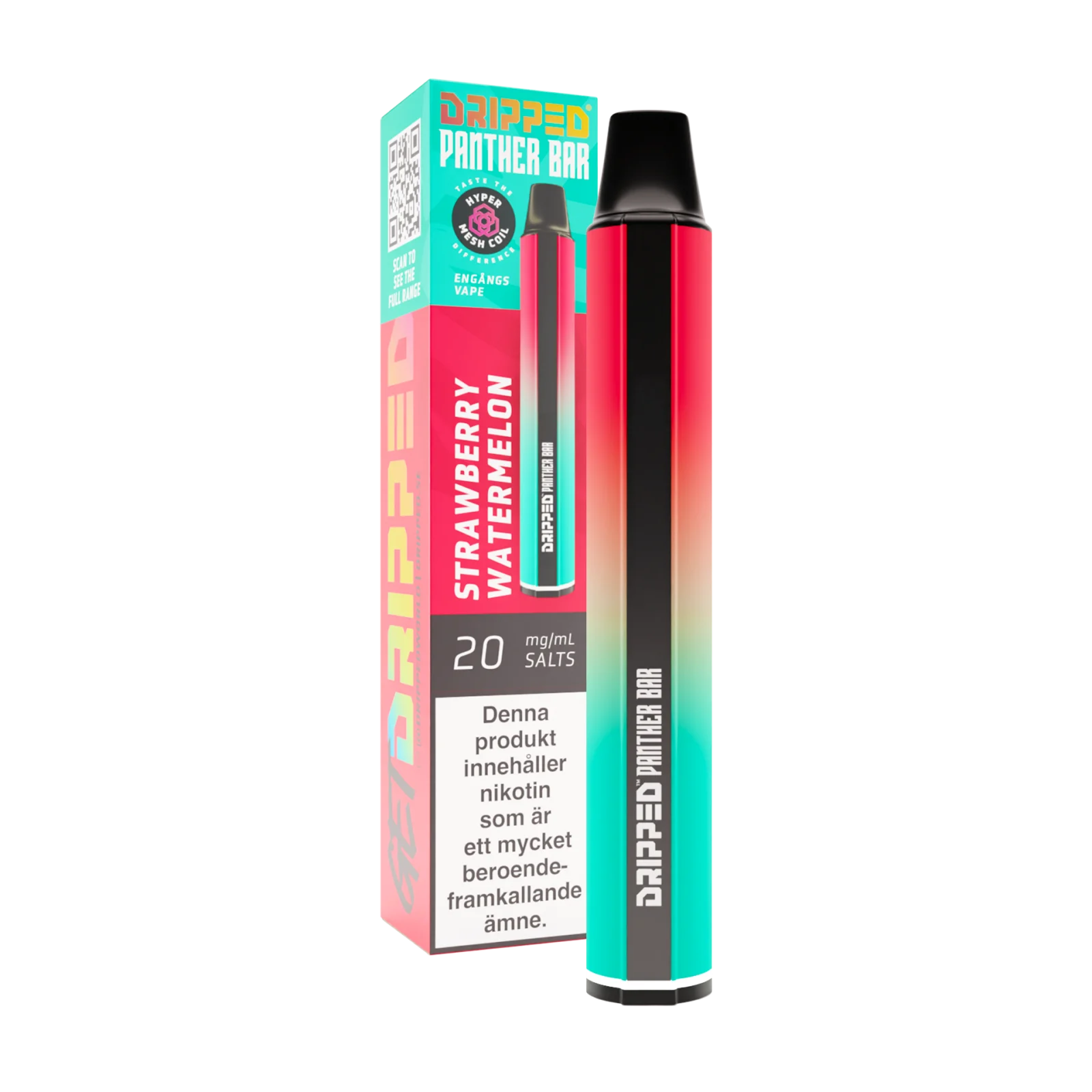 Panther Bar – Strawberry Watermelon (20 mg, Engångs vape)