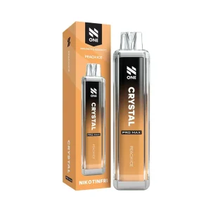 Peach Ice från Crystal Mesh Zero (12ml, Nikotinfri, Engångsvape)