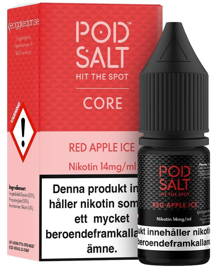 Pod Salt Core – Red Apple Ice (10 ml, 14 mg, Nikotinsalt)