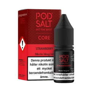 Pod Salt Core – Strawberry (10 ml, 14 mg, Nikotinsalt)