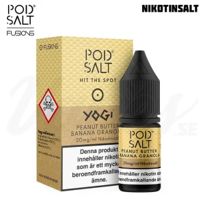 Pod Salt Fusions – Peanut Butter Banana Granola (10 ml, 20 mg, Nikotinsalt)