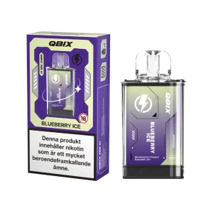QBIX Pod – Blueberry Ice (14 mg, Engångspod)
