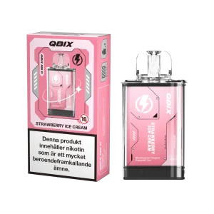 QBIX Pod – Strawberry Ice Cream (14 mg, Engångspod)