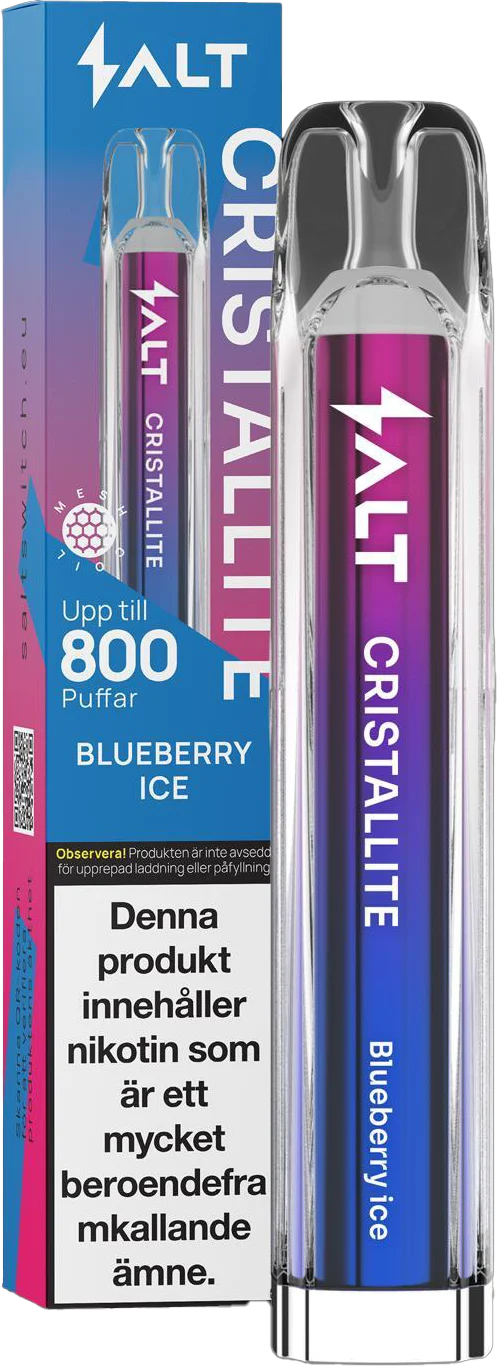 Salt Cristallite – Blueberry Ice (20 mg, Engångs vape)